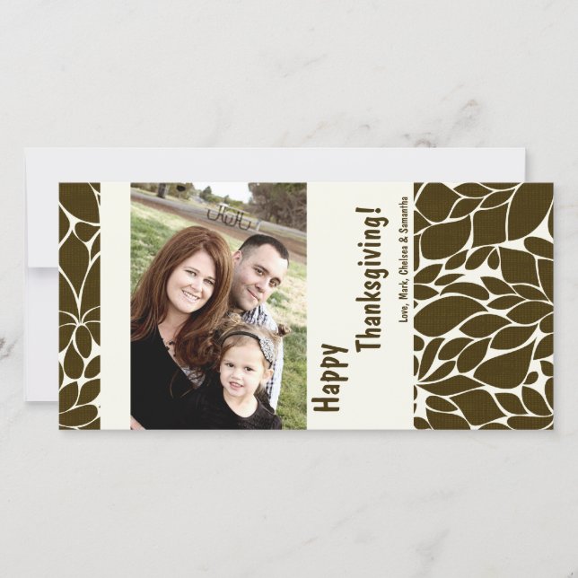 4x8 Autumn Tree Foliage PHOTO Thanksgiving Card (Front)