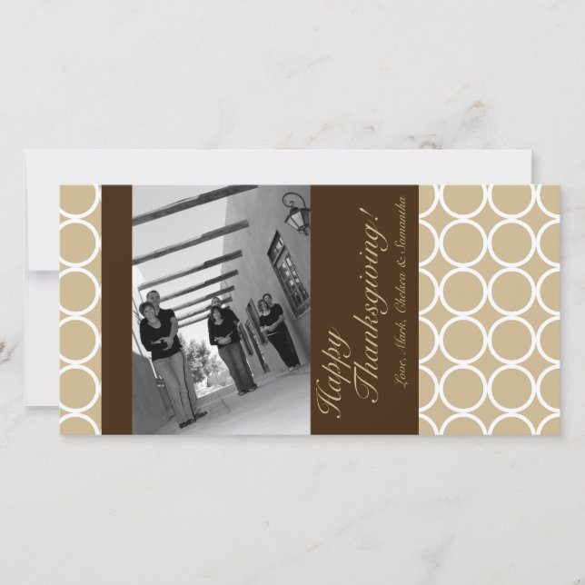 4x8 Autumn Tree Foliage PHOTO Thanksgiving Card (Front)