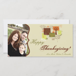 4x8 Autumn Tree Foliage PHOTO Thanksgiving Card