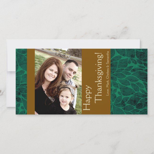 4x8 Autumn Tree Foliage PHOTO Thanksgiving Card (Front)