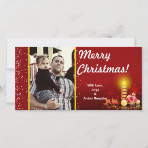 4x8 Candle Night Christmas PHOTO Card