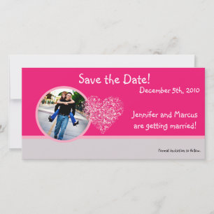 4x8 Engagement Announcement Pink Floral Petals