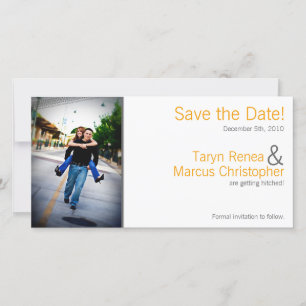 4x8 Engagement Announcement Yellow Grey Chevron
