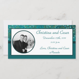 4x8 Engagement Photo Announcement Arabian Teal