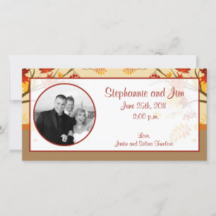 4x8 Engagement Photo Announcement Autumn Branch