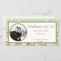 4x8 Engagement Photo Announcement Dogwood Flowers