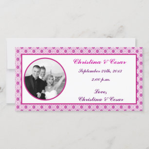 4x8 Engagement Photo Announcement Magenta Purple F