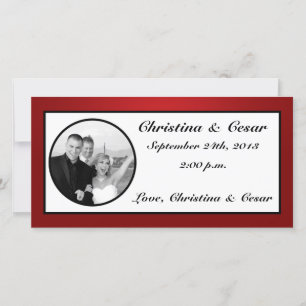 4x8 Engagement Photo Announcement White Tree Red