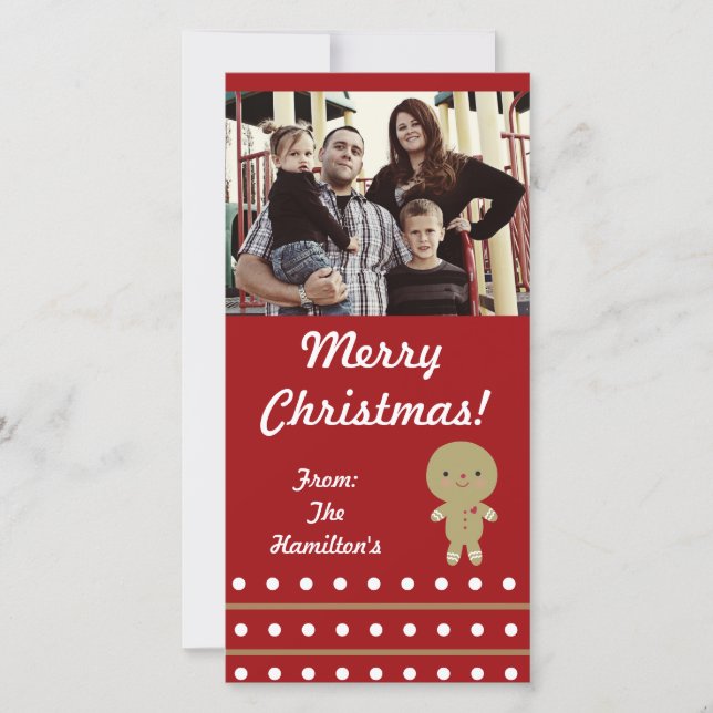 4x8 Ginger Bread Man PHOTO Card (Front)