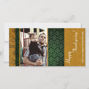 4x8 Green Foliage PHOTO Thanksgiving Card