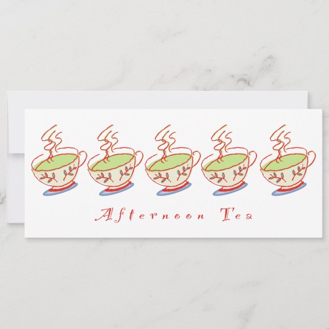 4x9.25" Afternoon Tea Invitation (Front)