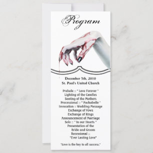 4x9.25 Program Cards bvzombie blood drip vampire G