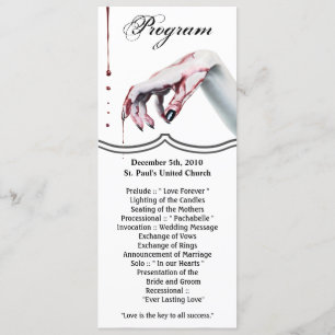 4x9.25 Program Cards bvzombie blood drip vampire G