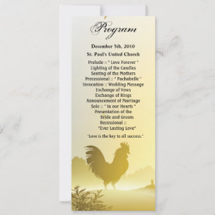 4x9.25 Program Cards Sunny Morning Farm Country Ru