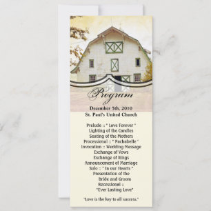 4x9.25 Program Cards Sunset Barn Country Rustic Fi