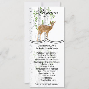 4x9.25 Program Cards XMAS Deer Doe Woodland Buck L