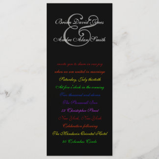 4x9 Gay Wedding Rainbow LGBT Pride Metallic Paper Invitation