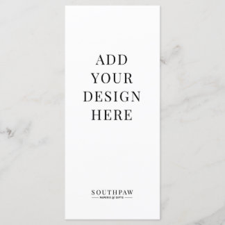 4x9" Menu Cards Custom Print