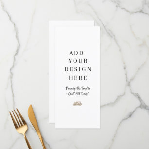 4x9" Menu or Program Custom Design Printing