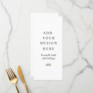 4x9" Menu or Program Custom Design Printing