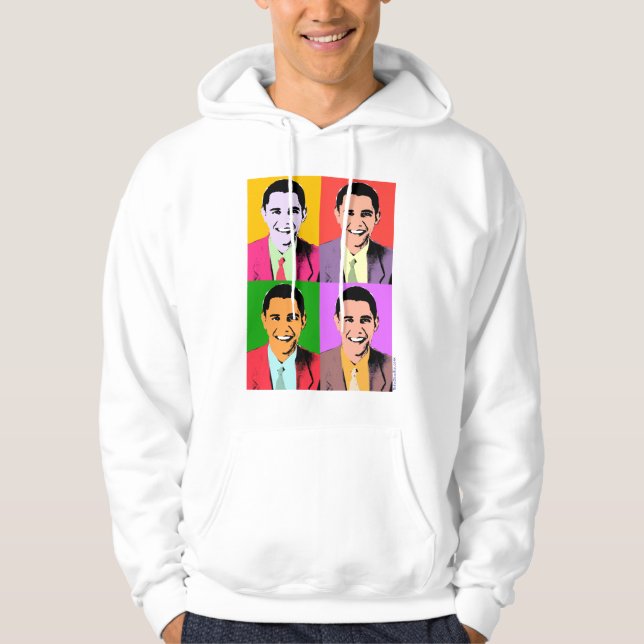 4x Barack Obama Pop Art Hoodie (Front)