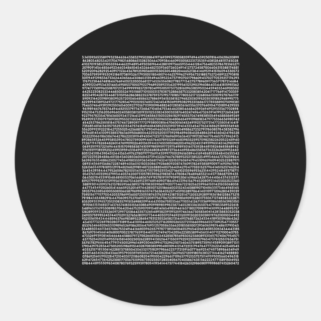 5000 Stellen Pi Shirt Maths Gift Teacher Maths  Classic Round Sticker (Front)