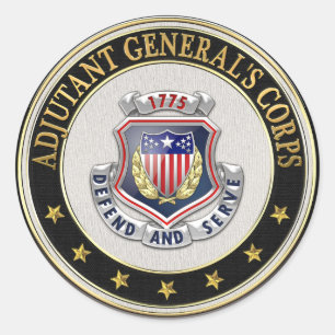 [500] AG Corps Regimental Insignia [3D] Classic Round Sticker