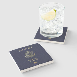 [500] American Passport Cover Stone Coaster