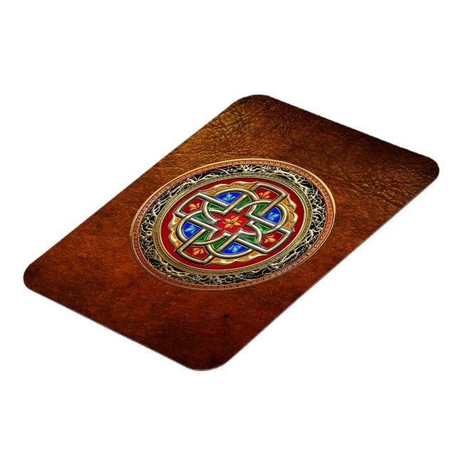 [500] Celtic Cross [Gold+Enamel] Magnet (Left Side)