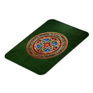 [500] Celtic Cross [Gold+Enamel] Magnet