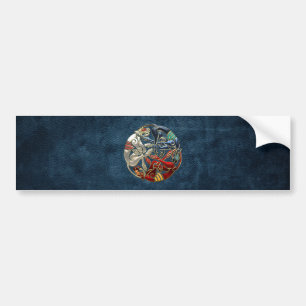 [500] Celtic Sacred Art - Three Dogs Bumper Sticker