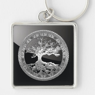 [500] Celtic Tree of Life [Silver] Key Ring