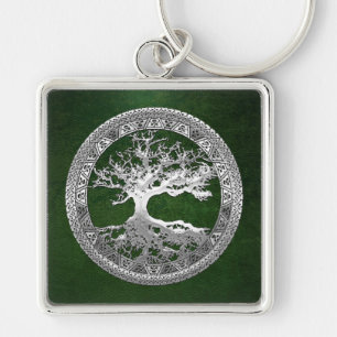 [500] Celtic Tree of Life [Silver] Key Ring