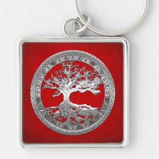 [500] Celtic Tree of Life [Silver] Key Ring