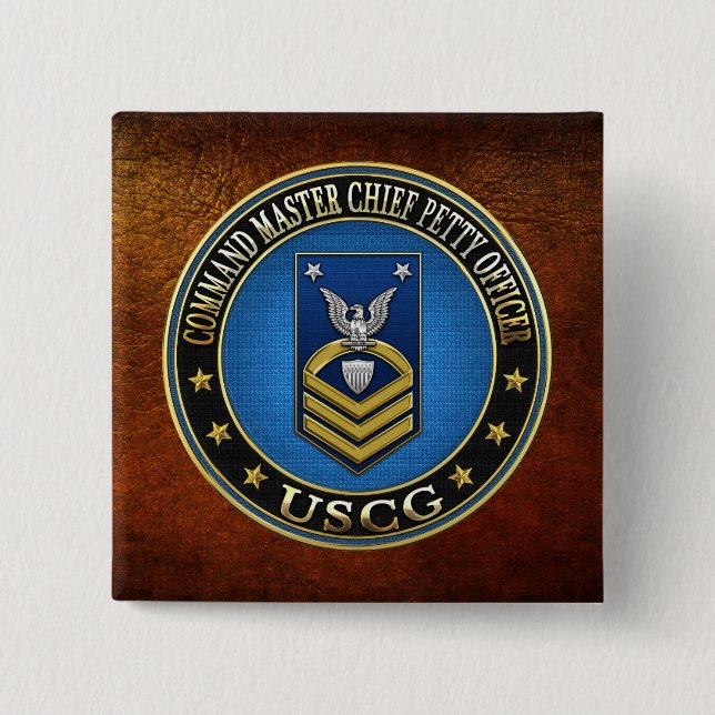 [500] CG: Command Master Chief Petty Officer (CMC) 15 Cm Square Badge (Front)