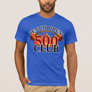 500 Club Bench Press Weightlifting Necklace T-Shirt