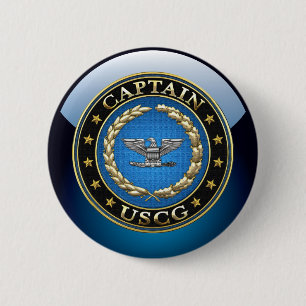 [500] Coast Guard: Captain (CAPT) 6 Cm Round Badge