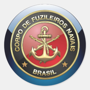 [500] Corpo De Fuzileiros Navais [Brasil] (CFN) Classic Round Sticker