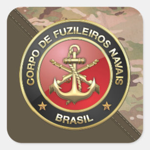 [500] Corpo De Fuzileiros Navais [Brasil] (CFN) Square Sticker
