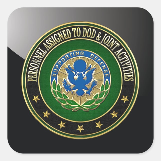 [500] DOD & Joint Activities DUI Special Edition Square Sticker (Front)