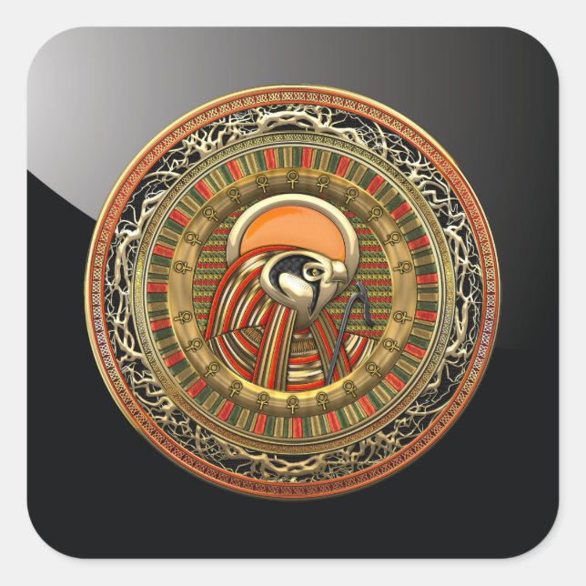 [500] Egyptian Sun God Ra Square Sticker (Front)