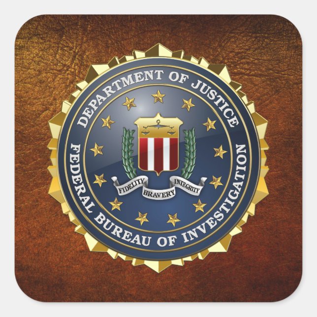 [500] FBI Special Edition Square Sticker (Front)