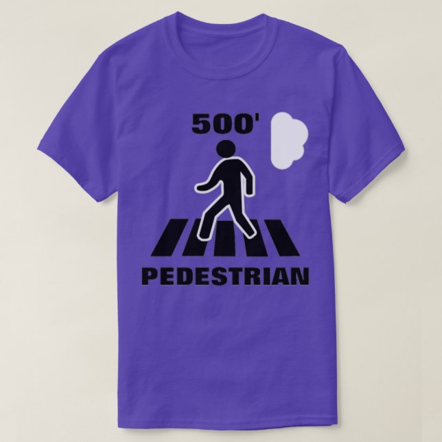 500 foot pedestrian base jump Big Air Blue T-Shirt (Design Front)