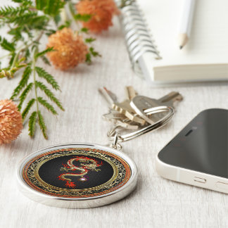 [500] Golden Chinese Dragon Fucanglong Key Ring