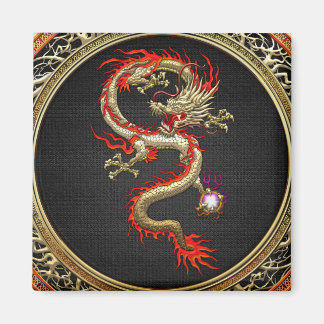[500] Golden Chinese Dragon Fucanglong Magnet