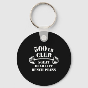 500 Lb Pound Club Gym Weightlifting Powerlift Weig Key Ring
