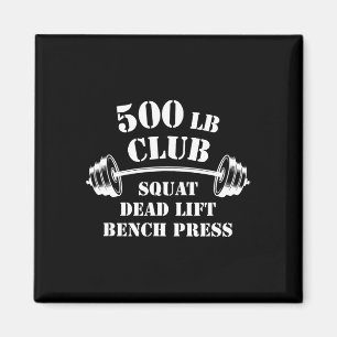 500 Lb Pound Club Gym Weightlifting Powerlift Weig Magnet