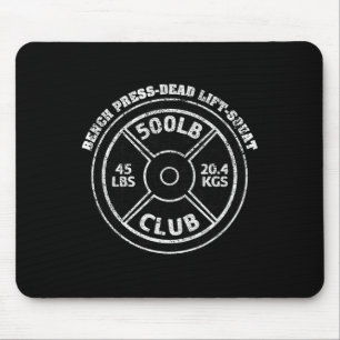 500 Lbs Pound Club Gym Weightlifting Dead Lift Ben Mouse Mat