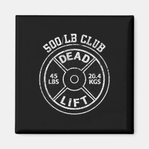 500 Lbs Pound Dead Lift Club Gym Weightlifting Pow Magnet