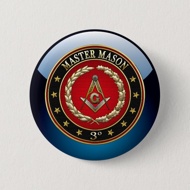 [500] Master Mason, 3rd Degree [Special Edition] 6 Cm Round Badge (Front)
